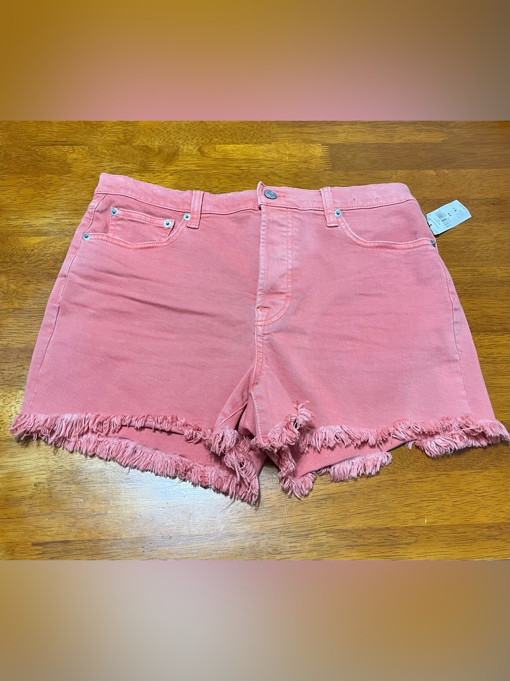 NWT❗️ Denim Cutoff Shorts Pink Salmon 29R / 8